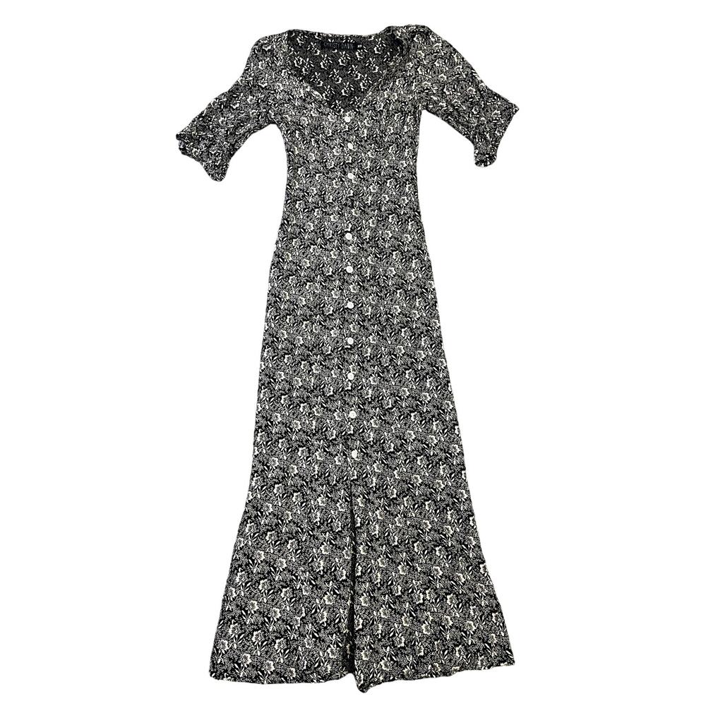 Christy Dawn Black and White the Lennon floral dress